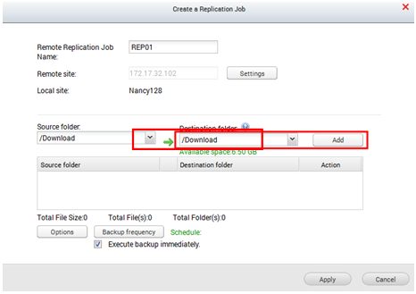 تنظیم Replication Remote در کیونپ NAS
